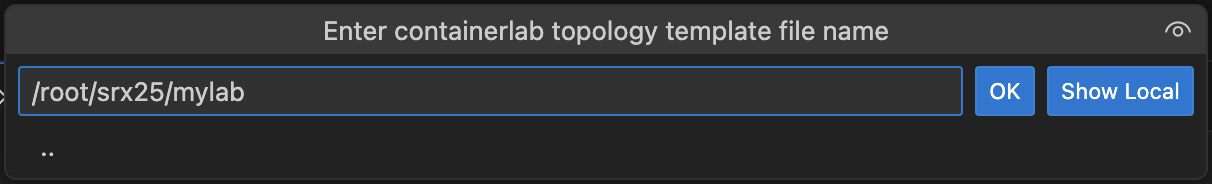 TopoViewer file path input box